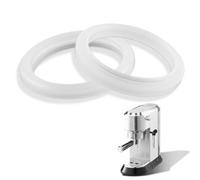 2 PCS Joint en Silicone pour Machine à Café compatible avec DeLonghi EC680, EC685, EC820, EC850, EC860, Diamètre Extérieur 58mm, Diamètre Intérieur 45mm, Remplacement de Qualité pour Amateurs de Café