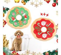 2 Pcs Jouet de Noël pour Chien en Peluche Douce Gâteau Chocolat Jouets à Couinement 13cm Chiot Jouet à Mâcher Jouets Sonores pour Animaux de Compagnie Jouets Interactifs pour Chiot Petit Moyen Chien