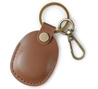 2 Pcs Keychains With Genuine Leather Protective Case,Retro Key Holder For Access Card,Portable Protective Cover For Apple Airtags On Keys,Bags,Luggage And Necklaces.[K22]