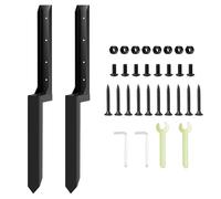 2 PCS Kit de Réparation de Poteaux de Clôture épais, Support de Poteau en Acier Robuste pour poteaux de Clôture en Bois inclinés ou cassés 80 * 40 cm - Noir