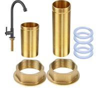 2 Pcs Kit de Réparation de Robinet WISIRENT, Kit D'Accessoires de Fixation Filetés en Laiton, Tube Rallonge Robinet Extension M32*10cm et M32*15cm, Kit d'Extension Fileté pour Réparation de Robinet