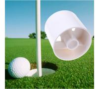 2 Pcs L' Accessoire De Golf Indispensable Pour Votre Putting Green - Conforme À La Plastique Abs Blanc, Dimension: 10 Cm De Hauteur Avec Un Diamètre De 10,8 Cm 17mm