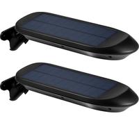2 PCS Lampes Solaires Murales Détecteur de Mouvement 32 LEDs Extérieur Lampes Solaires Murales LED Imperméables avec Dim/ High Light Angle Réglable Lampes Solaires pour Chemins d'Accès Lumière Blanc C
