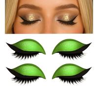 2 PCS Lazy Eye Shadow Eyelash Patch,2-in-1 Reusable Eyeshadow & Eyelash Makeup Stickers, Colorful Eyeshadow and Lash Sticker for All Eye Shapes (F)