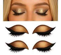 2 PCS Lazy Eye Shadow Eyelash Patch,2-in-1 Reusable Eyeshadow & Eyelash Makeup Stickers, Colorful Eyeshadow and Lash Sticker for All Eye Shapes (A)