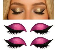 2 PCS Lazy Eye Shadow Eyelash Patch,2-in-1 Reusable Eyeshadow & Eyelash Makeup Stickers, Colorful Eyeshadow and Lash Sticker for All Eye Shapes (G)