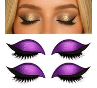 2 PCS Lazy Eye Shadow Eyelash Patch,2-in-1 Reusable Eyeshadow & Eyelash Makeup Stickers, Colorful Eyeshadow and Lash Sticker for All Eye Shapes (C)