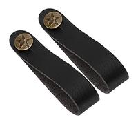 2 Pcs Leather Guitar Neck Strap Button, Leather Headstock Adapter Tie Acoustic Guitar Strap Button for Acoustic Electric Ukulele
