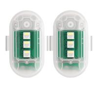 2 PCS LED Anti Collision pour Voiture avec Télécommande, 8 Couleurs Rechargeable Mini Stroboscope sans Fil à Haute Luminosité pour Auto, Moto, Drone, Vol de Nuit