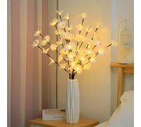 2 PCS LED Branches lumineuses de rameau 40 perles LED blanc chaud de couleur à piles lumières décoratives de branche pour Vase chambre à coucher Restaurant café Bar bibliothèque partie Photo fond 78CM
