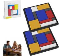 2 PCS Logic Puzzle Brain Teaser Game for Kids & Adults, 88 Challenges with 4 Difficulty Levels, Portable Educational Thinking Game, Classroom, Brain Training