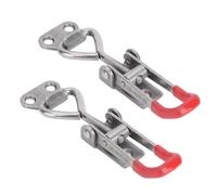 2 Pcs Loquet à Bascule en Métal, Réglable Bascule Pince Fermeture à Levier 304 Acier Inoxydable Bascule Catch Loquet Hasp Clip Pince Boucle Fixation Rapide Outil a Main