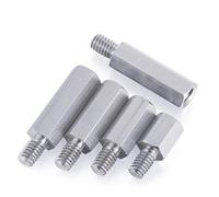 2 pcs/lot M5 M6 * 8/10/12/15/20/25/30/35/40/45/50/55/60 + 8 mâle à femelle 304 entretoise hexagonale en acier inoxydable, 25mm, M5