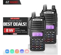 2 PCS-Lot Mise à Niveau UV-82 BaoFeng 8 W Ham Radio 10 KM Baofeng UV 82 haute 8 W Talkie Walkie 10 km Baofeng UV82 Chaude Baofeng