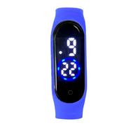 2 Pcs M4 Touch Movement Diving Swimming Fitness Smart LED Bracelet avec Month Day Time Display Waterproof royal blue