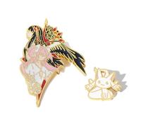 2 Pcs Madoka Magica Enamel Pin, Kaname Madoka Kyubey Broche, Anime Figurine Métal Badge, Kaname Madoka Cosplay Accessoires Sac Decor