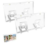 2 Pcs Magnetic Trading Card Holder 35pt Protèges Cartes Magnétique Protection,Slive Carte Transparent Presentoir ,Porte Cartes Acrylique Protection Uv,Magnétique Boîtier pour Carte Magic, Mtg, Sport