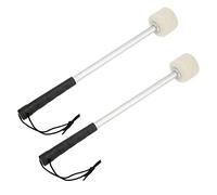 2 Pcs Maillet de Tambour, 32 cm Percussion Mailloche Musicale, Maillet de Grosse Caisse, Baguette de Tambour de Basse Xylophone Marimba Instrument avec Tête en Feutre de Laine et Poignée