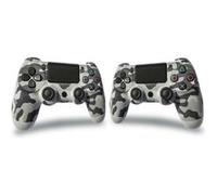2 pcs Manette générique Sans Fil Bluetooth compatible pour PS4 Gris camouflage