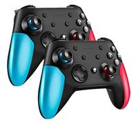 Hiba 2 pcs Manette pour Nintendo Switch,Manette Controller Switch sans Fil Bluetooth,6 Axes Manette Switch Pro avec un bouton se réveille