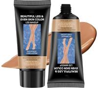 2 PCS Maquillage pour Les Jambes Waterproof Sans Transfert, Anti-Cernes Couvrant pour Le Corps Et Les Jambes, Crème Couvrante pour Les Veines Et Les Tatouages, Longue Tenue (03# Couleur foncée)