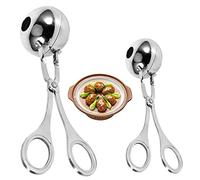 2 PCS Meat Ballers, Pinces À Billes À Viande en Acier Inoxydable, Pinces à Glace Cake Pop Meatball Maker, cuillère à pâte à Biscuits pour la Cuisine
