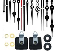 2 PCS Mécanisme d'Horloge, pour Horloge Murale à Quartz avec 13 Ensembles d’Aiguilles Aluminium, Mouvement de Balayage Précis, Kit Complet pour Réparation et Création DIY