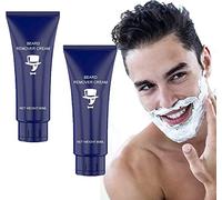 2 pcs Men Permanent Hair Beard Removal Cream Depilatory Paste Face,Natural Soft Painless Beard Remover Cream for Face, Underarms, Legs, Chest, Arms