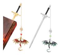 2 pcs Metal Marque Page, Sword dragon signets, Marque pages Dragon, Style vintage, Cadeaux d'anniversaire,cadeau de lecture, anniversaire, enseignant, Pour Les Amateurs De Lecture Cadeau