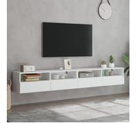 2 pcs Meubles TV muraux/Armoire muraux - CLOUD - Blanc - 100x30x30 cm - bois d'ingénierie T662