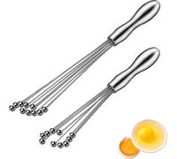 2 Pcs Mini Fouet Mélangeur Billes en Acier Inoxydable 10 Inch et 12 Inch Fouet Mélangeur Manuel