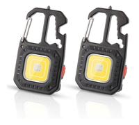 2 Pcs Mini Lampe de Poche LED Lampe de Travail Portable 800 Lumens 7 Modes Rechargeable et étanche éclairage d'urgence étanche
