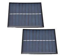 2 Pcs Mini Panneau Solaire 0.7W 5V 0-140mA, 70 x 70 mm, Panneau Solaire, Cellule Solaire Encapsulée Portable pour Appareils de Faible Puissance, Lumières d'urgence, Lumières