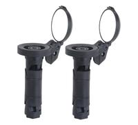 2 PCS Miroirs d'extrémité de barre de vélo - 8 cm Bicycle de Moigneur de recul avec objectif convexe réglable à 360 ° - Couvercle de protection - Miroirs de sécurité à cyclisme en nylon pour VT