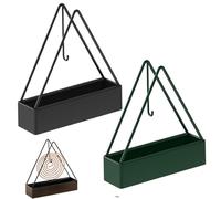 2 PCS Mosquito Bobine Presseur Triangle Triangle Ignifuge Mosquito Repulsion Coils Portable en Fer en Fer avec poignée pour la Chambre de Patio de Camping Maison extérieure, Vert et