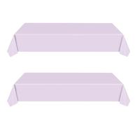 2 Pcs Nappes Violet pâle Jetables, Grand 137 * 274cm Nappe Rectangulaire, Imperméables, Nappe Plastique Couverture de Table pour Anniversaire de Enfants Adultes, Fêtes, Mariages, Pique-niques, Noël