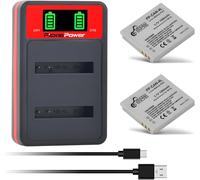 2 PCS NB-4L Batterie et Double Chargeur de Batterie Affichage LED pour Canon IXUS 50 55 60 65 75 80 is,SD1000,SD600,220 HS,230 HS,255 HS,I Zoom,I7 Zoom