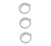 2 Pcs Necklace Mens Bracelet Link for Men Women Ice Out Chain Diamond Belt Hip Hop Alloy Fashion Chained Man