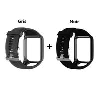 2 Pcs Noir+ Gris Bracelet De Rechange Pour Tomtom Spark Spark 3 Runner 2 3 Montre De Golf 2 Gps