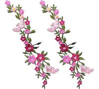 2 Pcs, Nouveau Papillons Fleur Brodée Patches, Dentelle Floral Tissu Applique À Coudre Broderie, Diy Craft Patch Motif Pour Vêtements, Jeans, Vestes, Sacs
