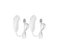 2 pcs Nunchuck Contrôleur de Jeu Gauche Nunchuck Télécommande Joystick Blanc Pour Nintendo Wii Gaming Console AC1245