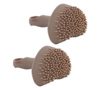 2 pcs outil de maquillage de tampon de taches de rousseur de silicone réaliste en regardant une presse mignonne petite fausse tache de rousseur stylo pour le visage contourissant (Brown)