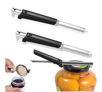2 Pcs Ouvre Bocal Et Ouvre BoîTe RéGlable, Ouvre Bocal Facile, Ouvre-Bouteille Anti-Glisse Pour Personnes âGéEs Les Mains Faibles, Les Femmes, GéNéRique Ouvre-BoîTe Pour Cuisine, Maison, Bar (Noir)