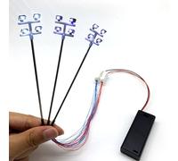 2 Pcs/Pack Ho Échelle Modèle 1:100 Échelle D'éclairage Tour Modèle Mise En Page Lampadaire Jardin/Lumières De Stade Modèle Pièces Accessoires