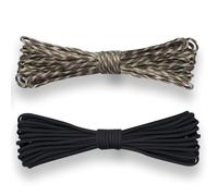 2 Pcs Paracorde 33 ft,Corde de Parachute,Corde de Gréement de 4 mm,Multifonction Paracordes,Corde Paracord,2 Couleurs,pour Bracelets DIY,Camping en Extérieur(7 Brins)
