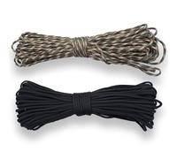 2 Pcs Paracorde,Corde de Parachute,Corde de Gréement de 4 mm,Multifonction Paracordes,Corde Paracord 62 Mètres,2 Couleurs 31m Chacune,pour Bracelets DIY,Camping en Extérieur(7 Brins)