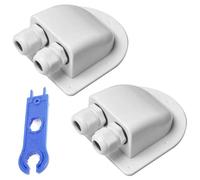 2 pcs Passe-câble solaire étanche pour véhicule, passe-câble solaire pour toit, passe-câble étanche, passe-câbles de toit & 1000V Clé à vis bleue pour installation solaire camping-car, caravane