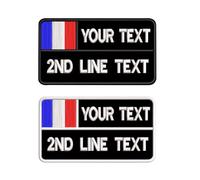 2 pcs Patch de nom personnalisé, patchs de nom de broderie personnalisés, badge de nom de sac à dos extérieur,9.8 * 5.5 cm & 3.86 * 2.17 inch