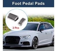 2 Pcs Pédales Automatiques Covers Pédales D'Accélérateur Pour Audi Q7 2016-2017 Acier Inoxydable Ton Argenté