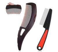 2 PCS Peignes Antipelliculaires Peigne Fin en Acier Inoxydable Peigne à Dents Fines pour Massage du Cuir Chevelu Dissolvant de Peigne Antipelliculaire Peigne Nettoyant pour le Cuir Chevelu Unisexe